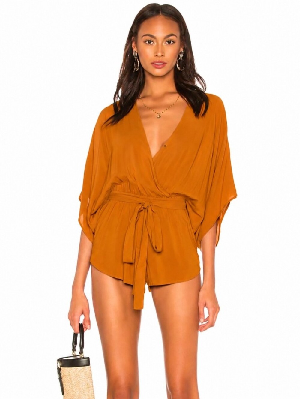 Indah Sunday Kimono Romper in Sunkiss NWT